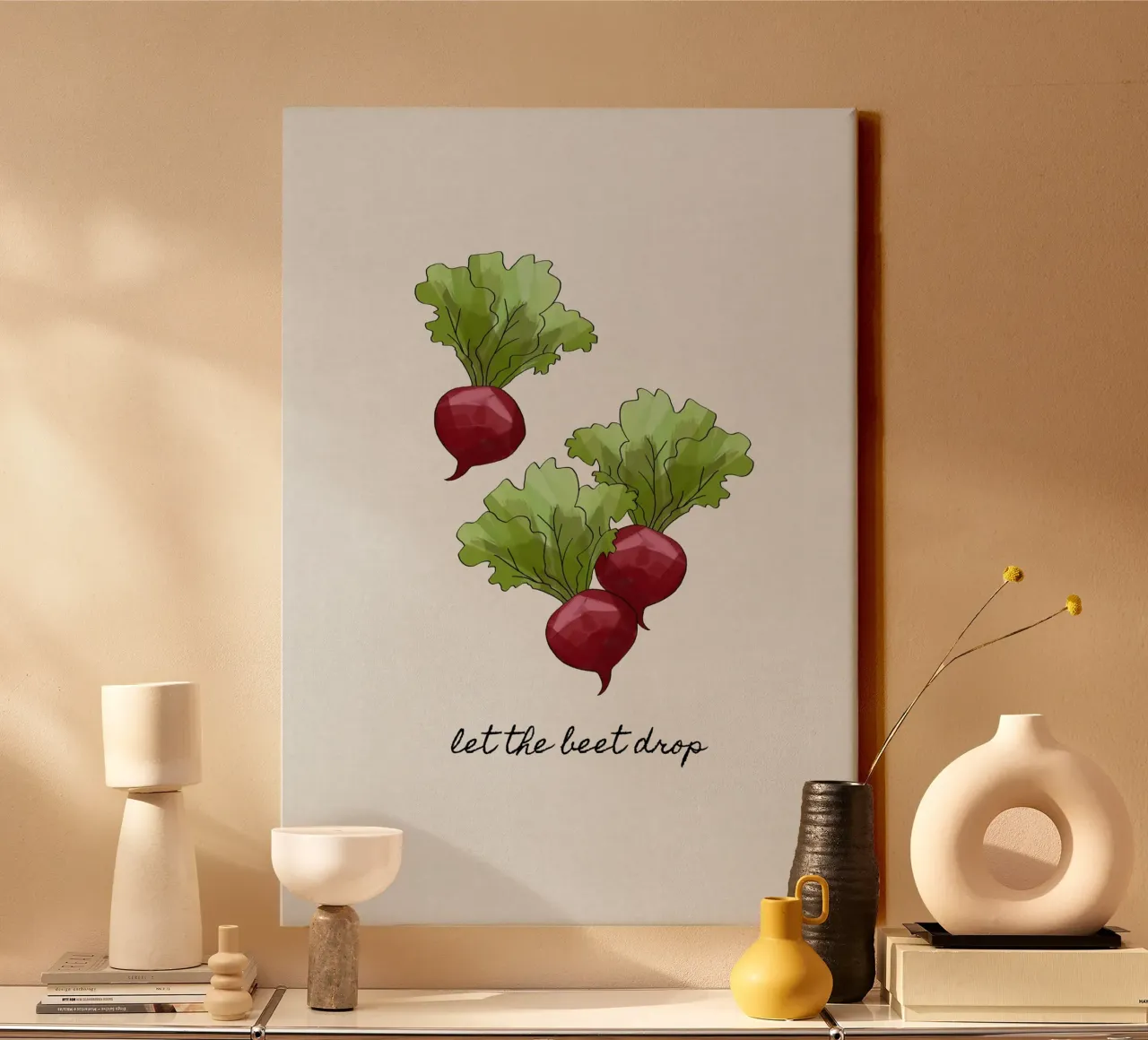 Let The Beet Drop canvas van Orara Studio