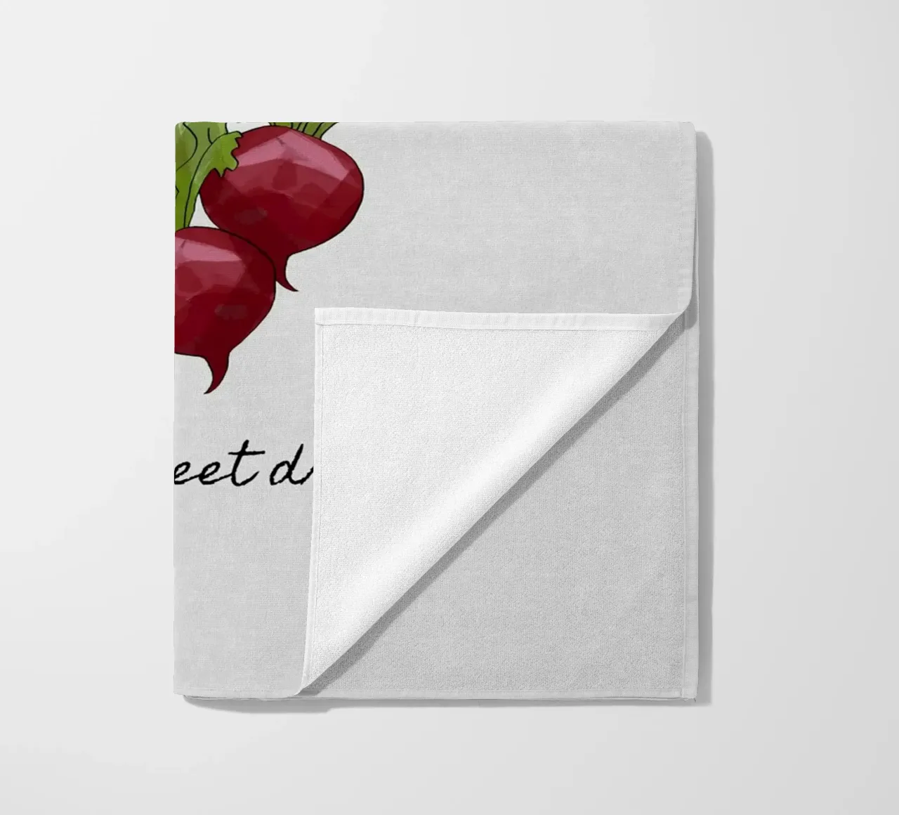 Let The Beet Drop strandhanddoek van Orara Studio