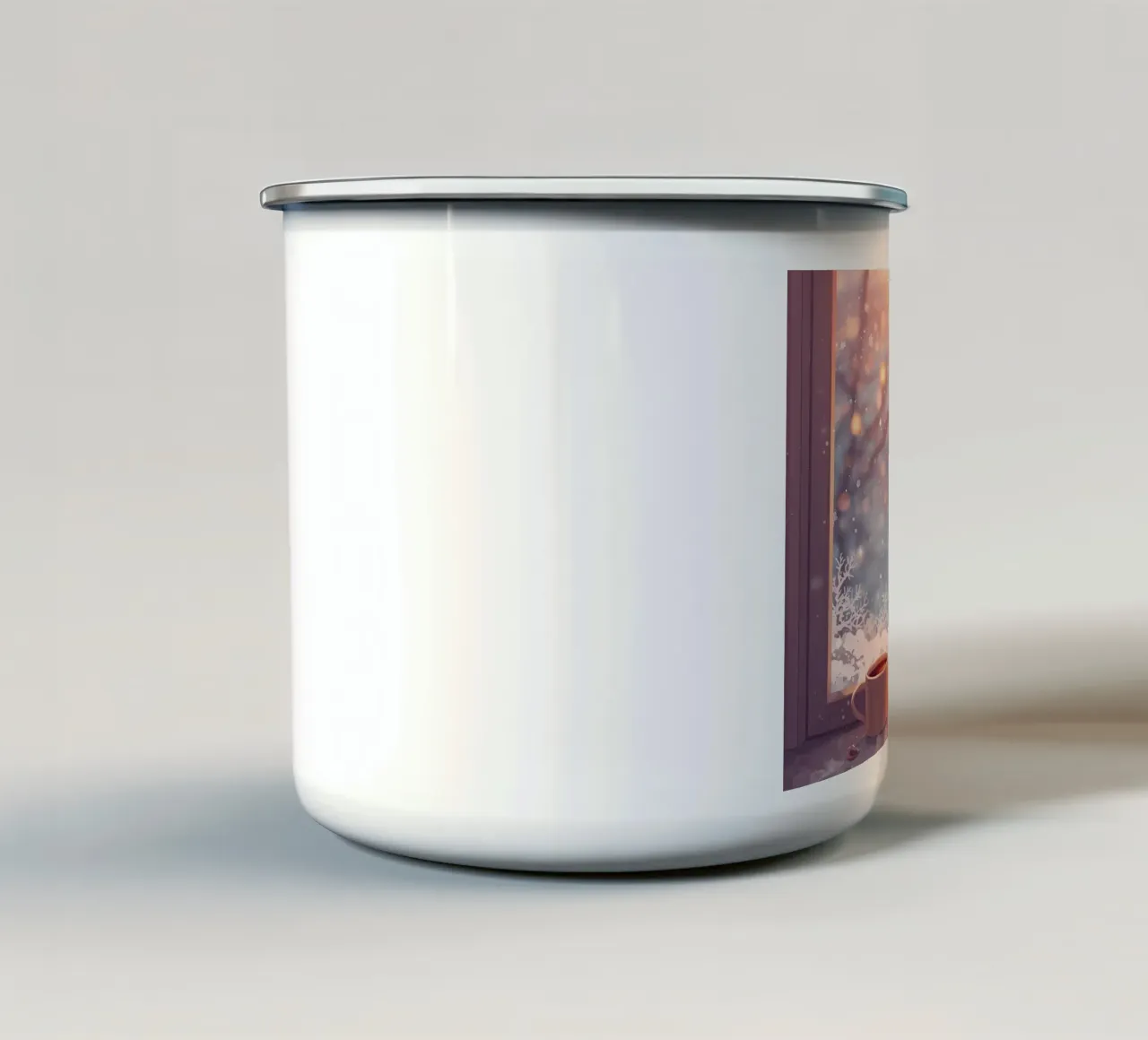 Cacao caldo e sogni d'inverno tazza in smalto da Voxy's Adventures