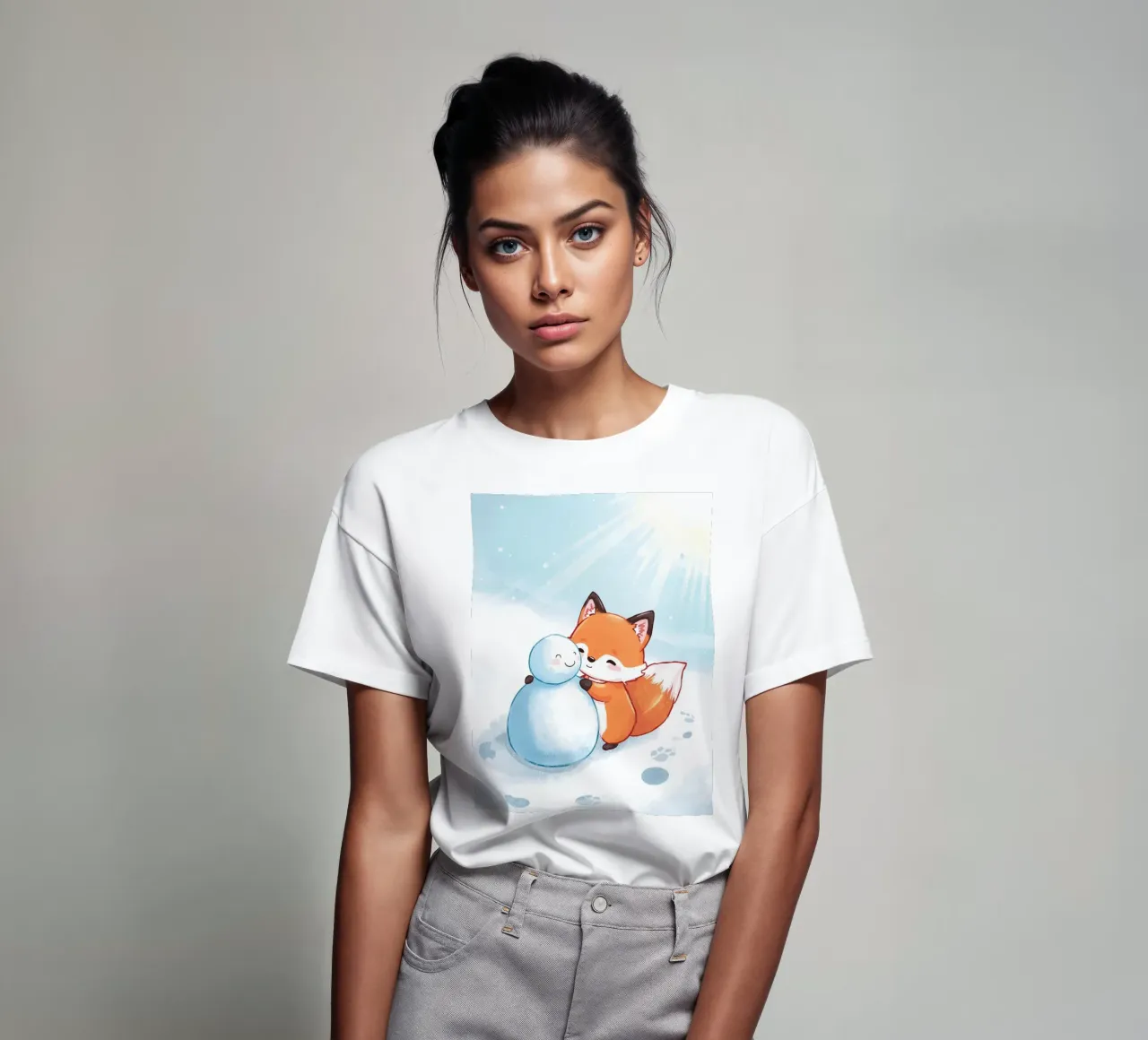 Abbracci caldi nella neve t-shirt da Voxy's Adventures