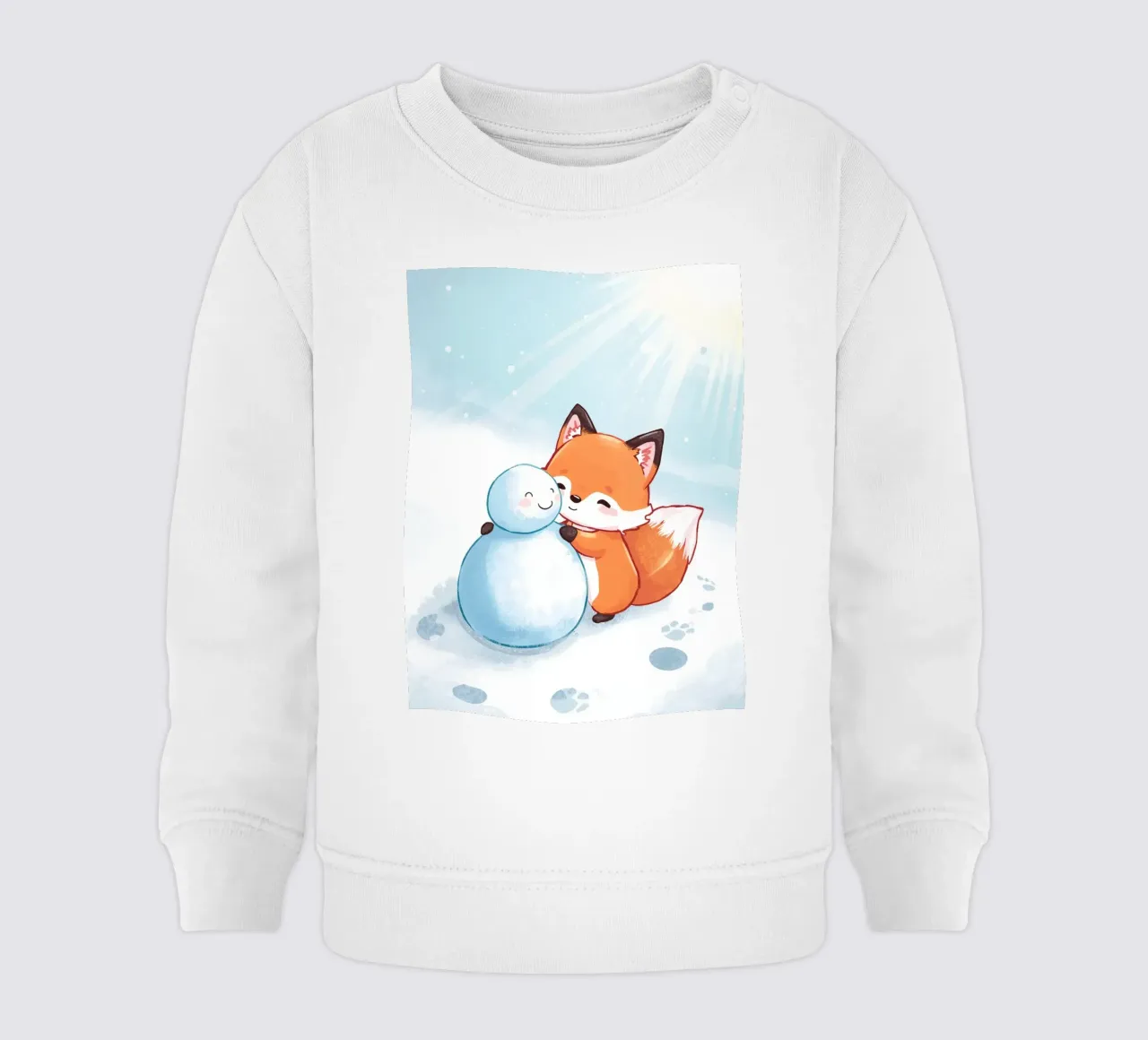 Abbracci caldi nella neve felpa neonato da Voxy's Adventures