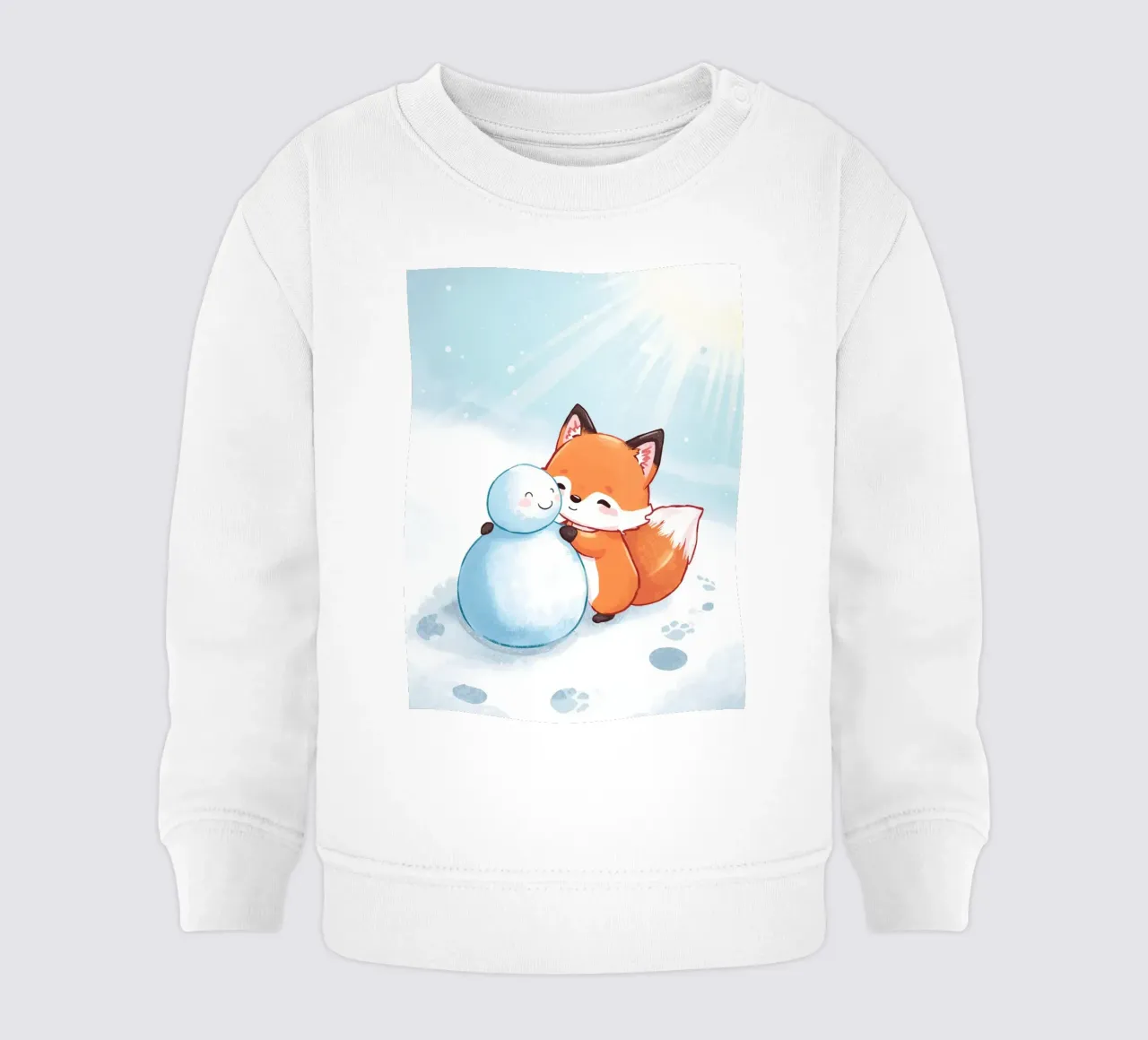 Abbracci caldi nella neve felpa neonato da Voxy's Adventures