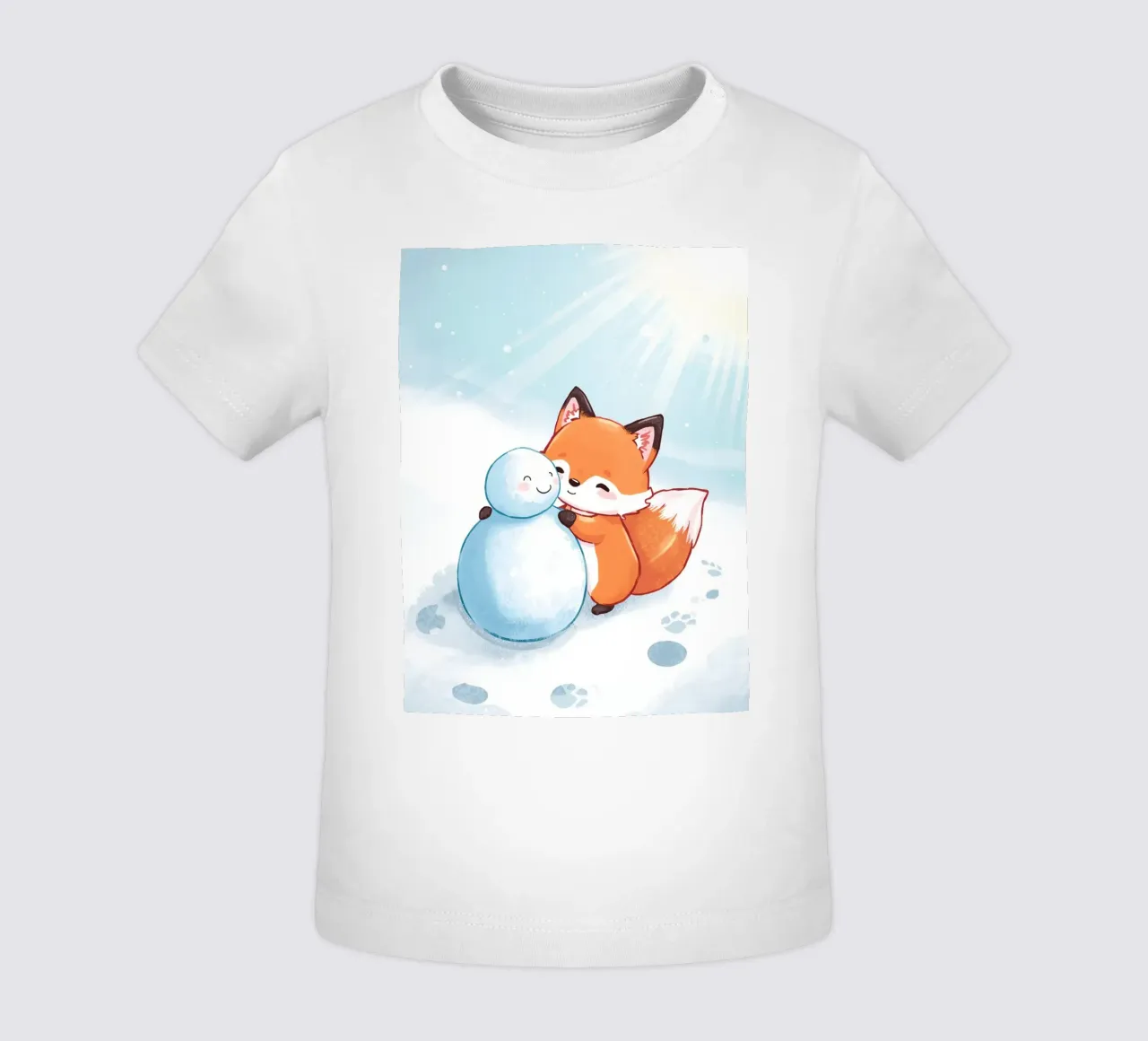 Abbracci caldi nella neve maglietta neonato da Voxy's Adventures