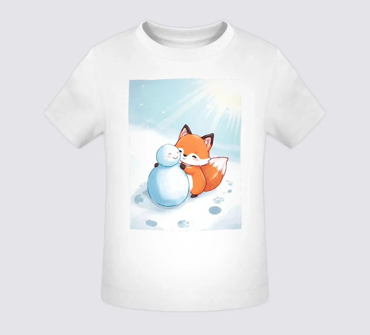 Abbracci caldi nella neve maglietta neonato da Voxy's Adventures