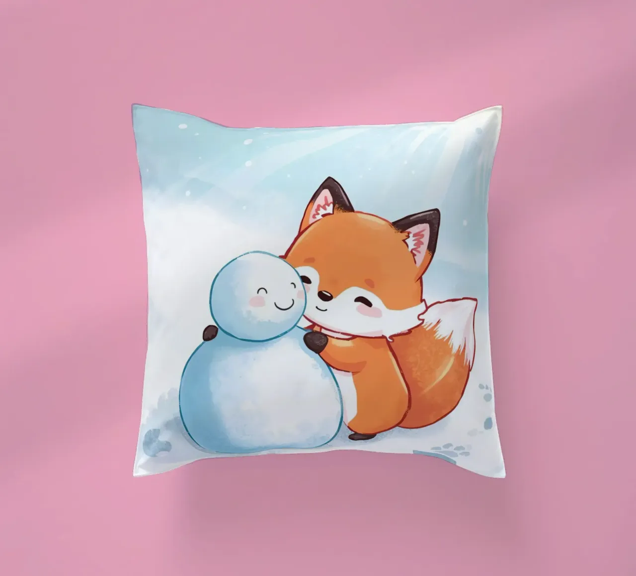 Abbracci caldi nella neve cuscino da Voxy's Adventures