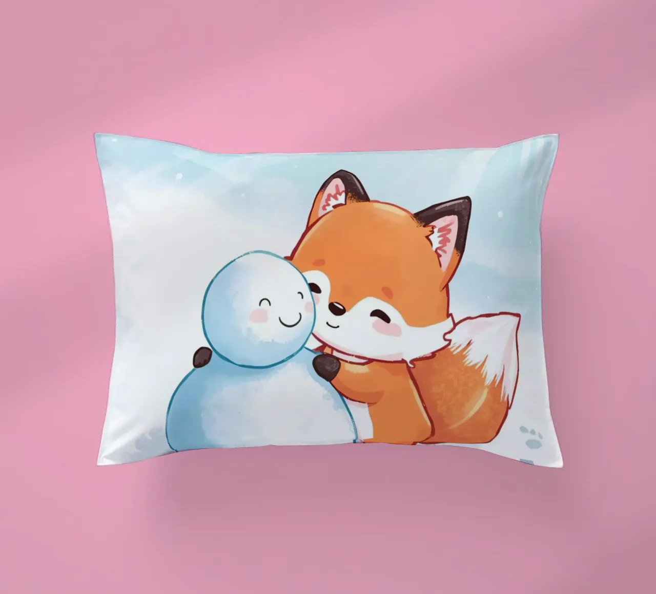 Abbracci caldi nella neve cuscino da Voxy's Adventures