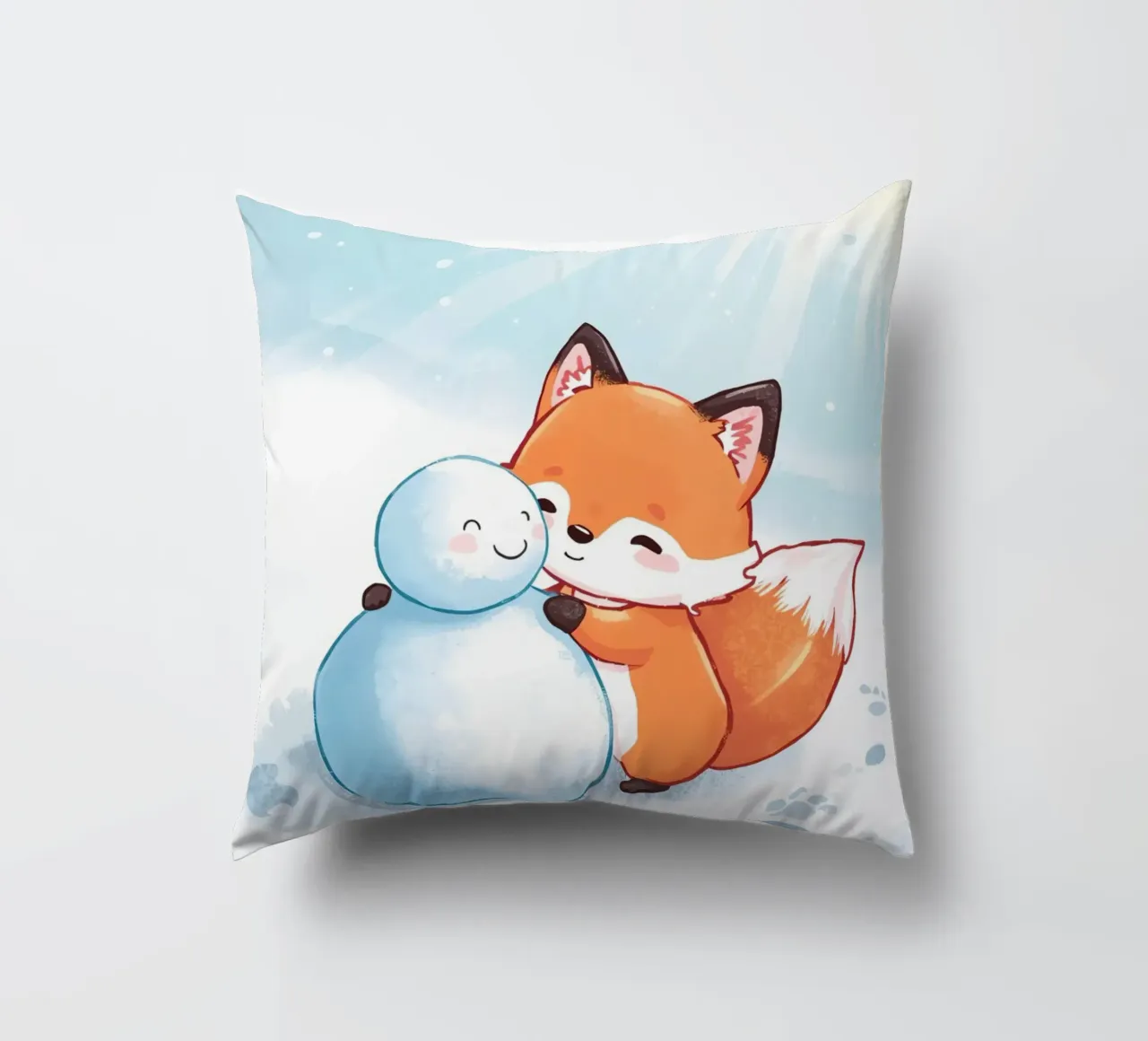 Abbracci caldi nella neve cuscino da Voxy's Adventures