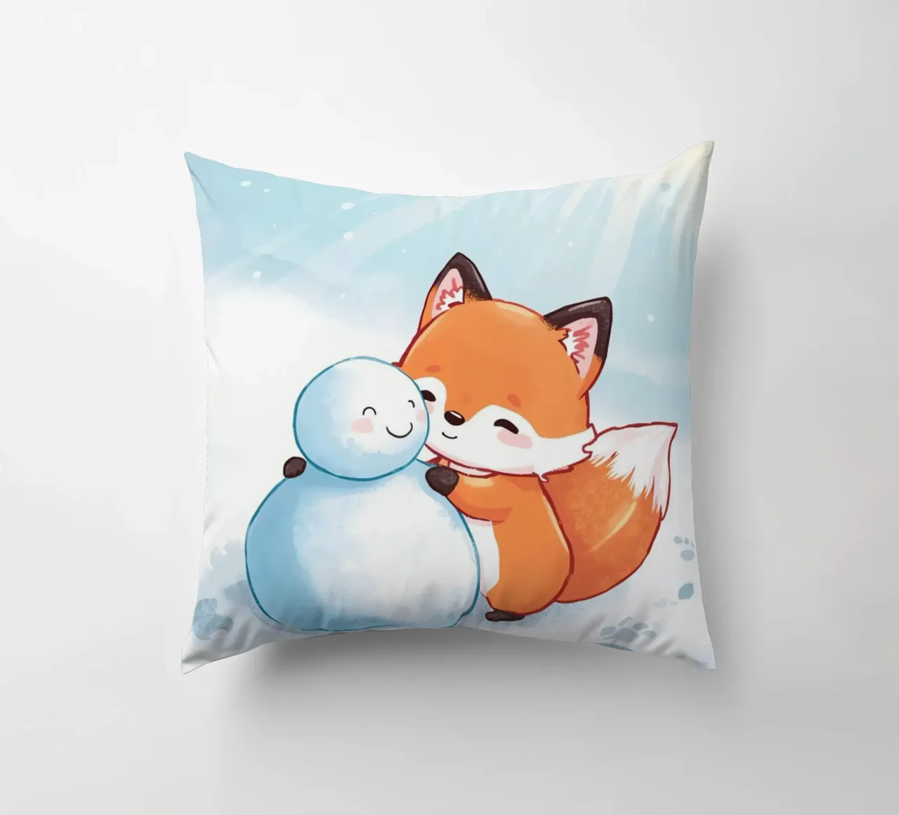 Abbracci caldi nella neve cuscino da Voxy's Adventures