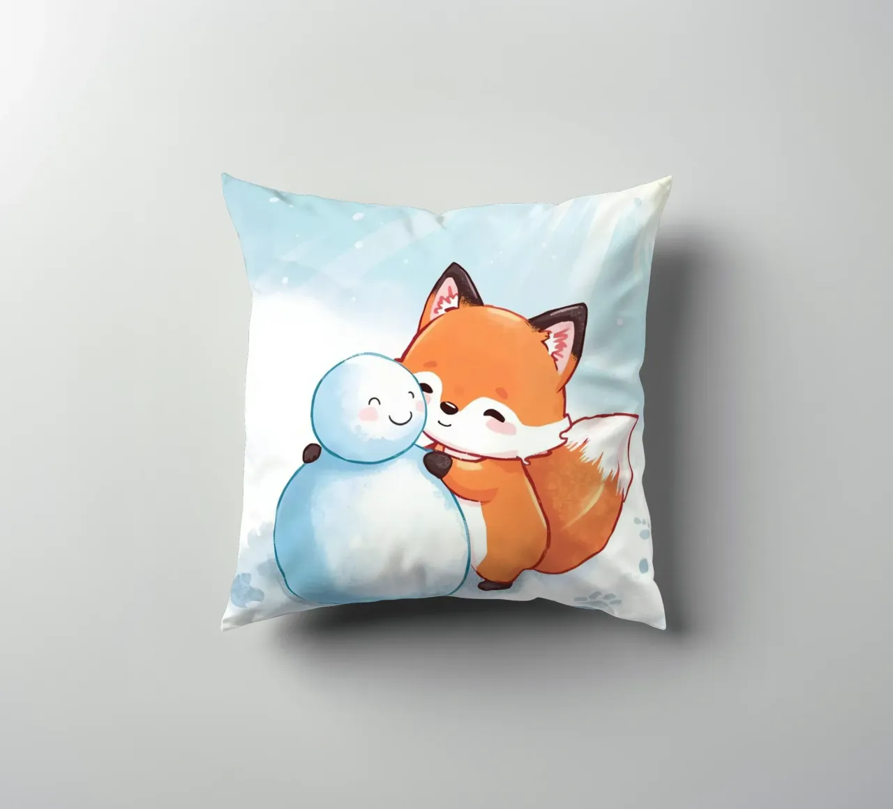 Abbracci caldi nella neve cuscino da Voxy's Adventures