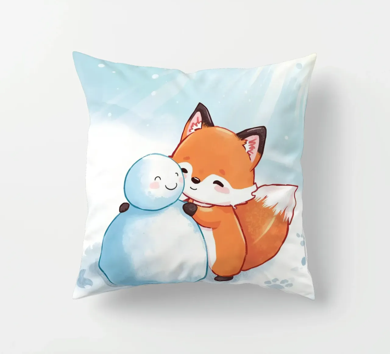 Abbracci caldi nella neve cuscino da Voxy's Adventures