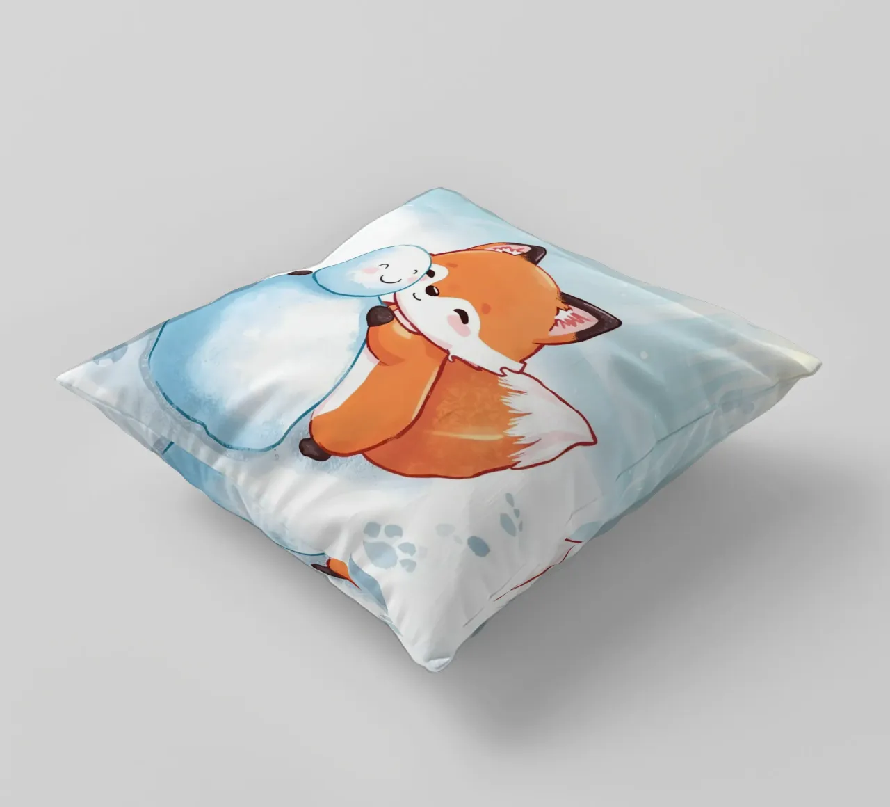 Abbracci caldi nella neve cuscino da Voxy's Adventures