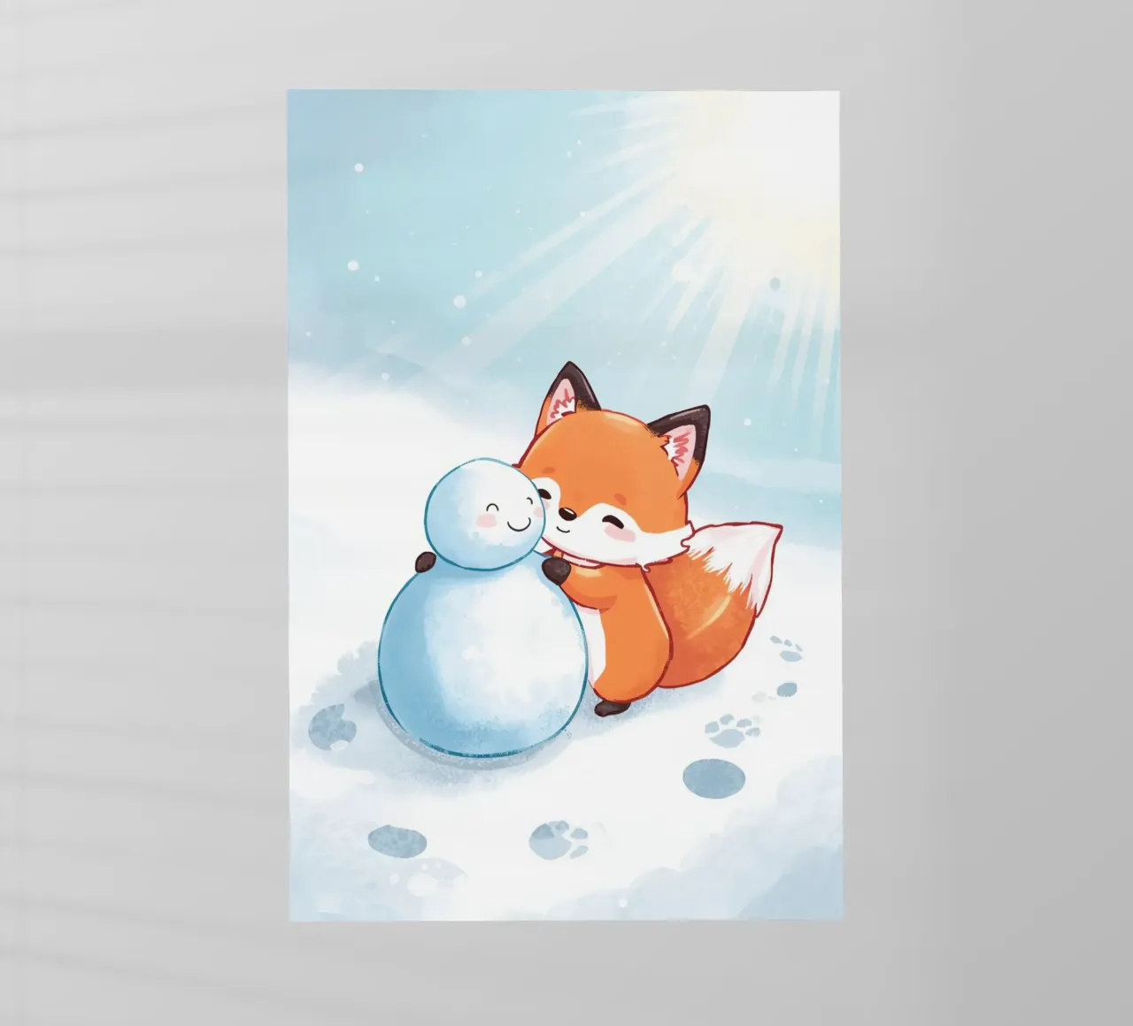 Abbracci caldi nella neve pellicola backlit da Voxy's Adventures