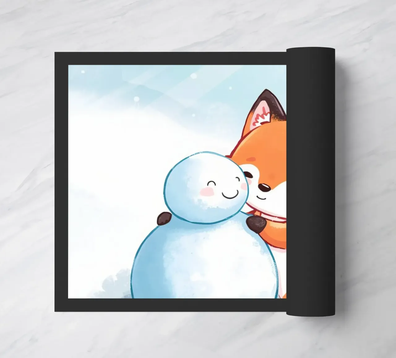 Warm Hugs in the Snow doormat by Voxy's Adventures