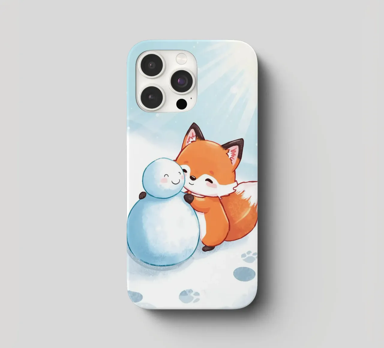 Abbracci caldi nella neve cover iphone da Voxy's Adventures