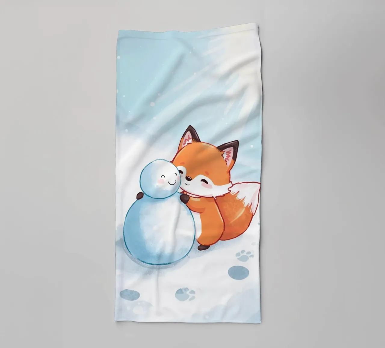 Abbracci caldi nella neve asciugamano da bagno da Voxy's Adventures