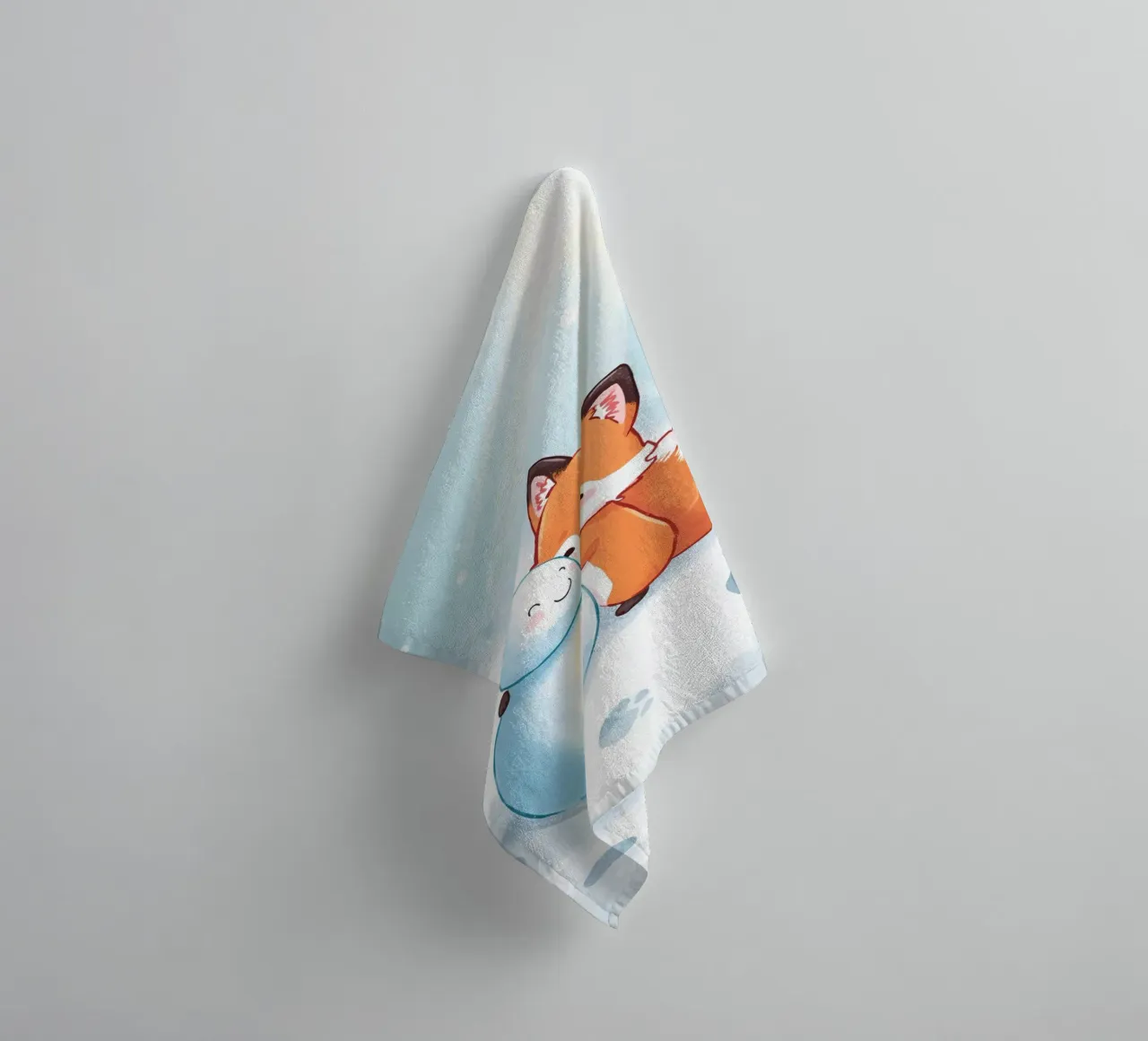 Abbracci caldi nella neve asciugamano da bagno da Voxy's Adventures