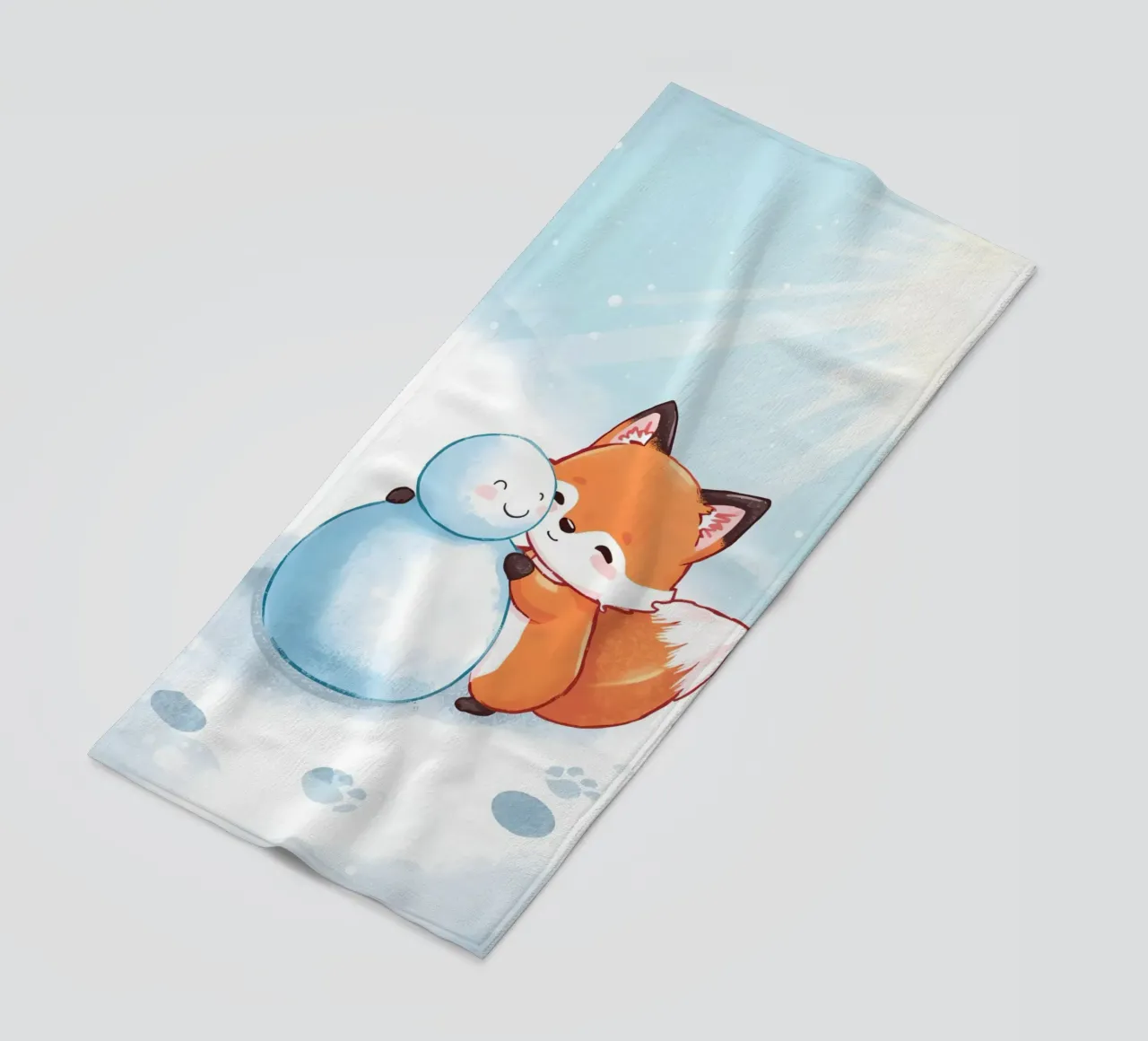 Abbracci caldi nella neve telo mare da Voxy's Adventures