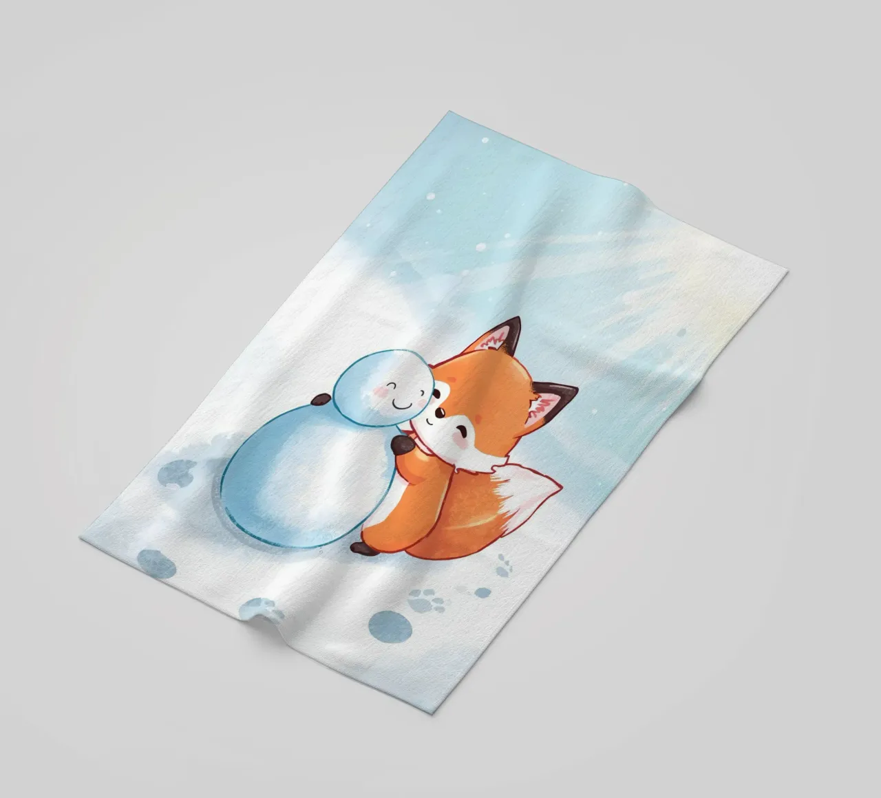 Abbracci caldi nella neve telo mare da Voxy's Adventures