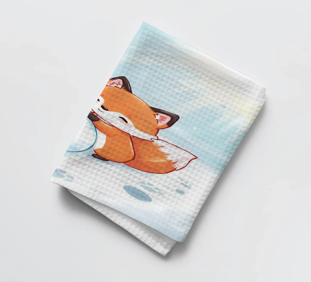 Abbracci caldi nella neve canovaccio da cucina da Voxy's Adventures