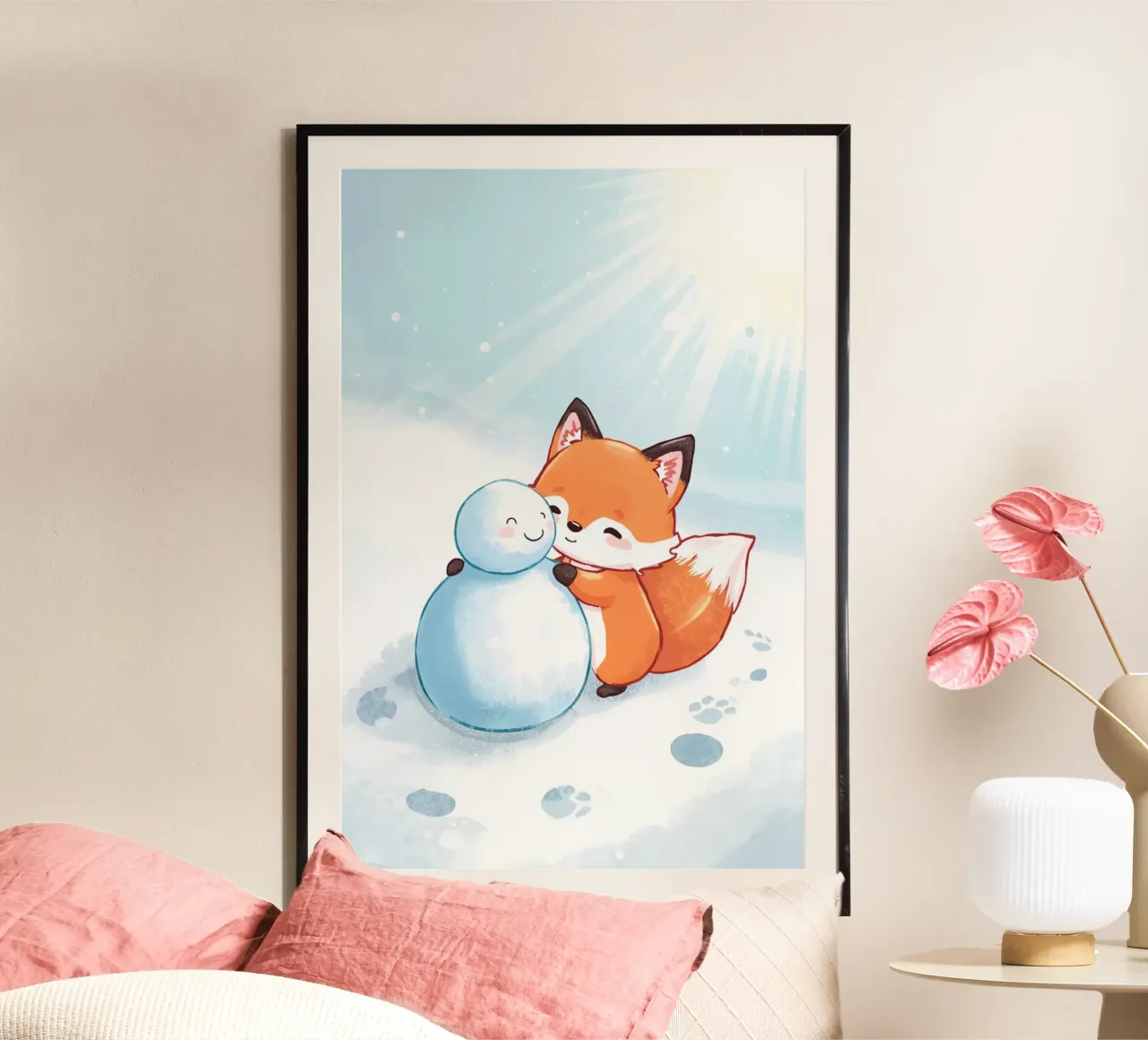 Abbracci caldi nella neve carta hahnemühle da Voxy's Adventures