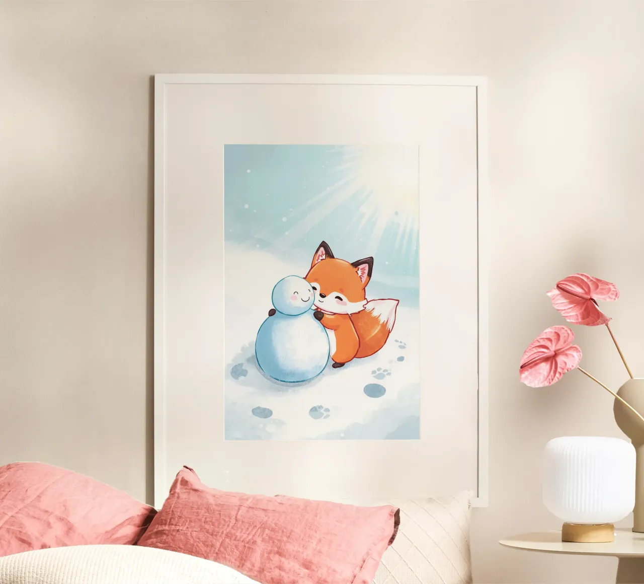 Abbracci caldi nella neve carta hahnemühle da Voxy's Adventures