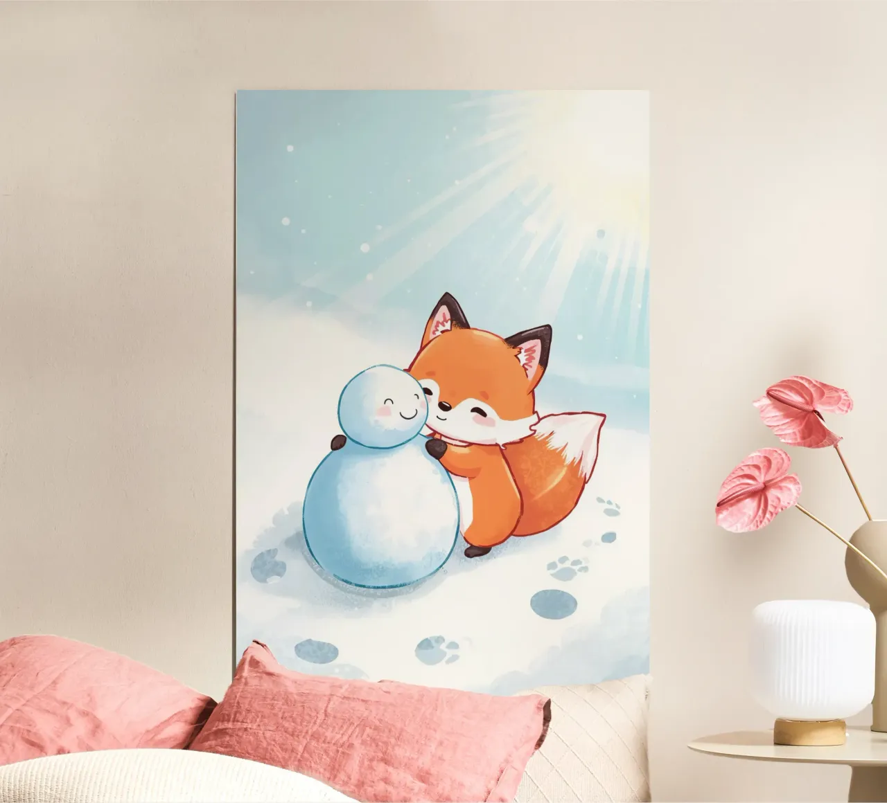 Abbracci caldi nella neve carta hahnemühle da Voxy's Adventures