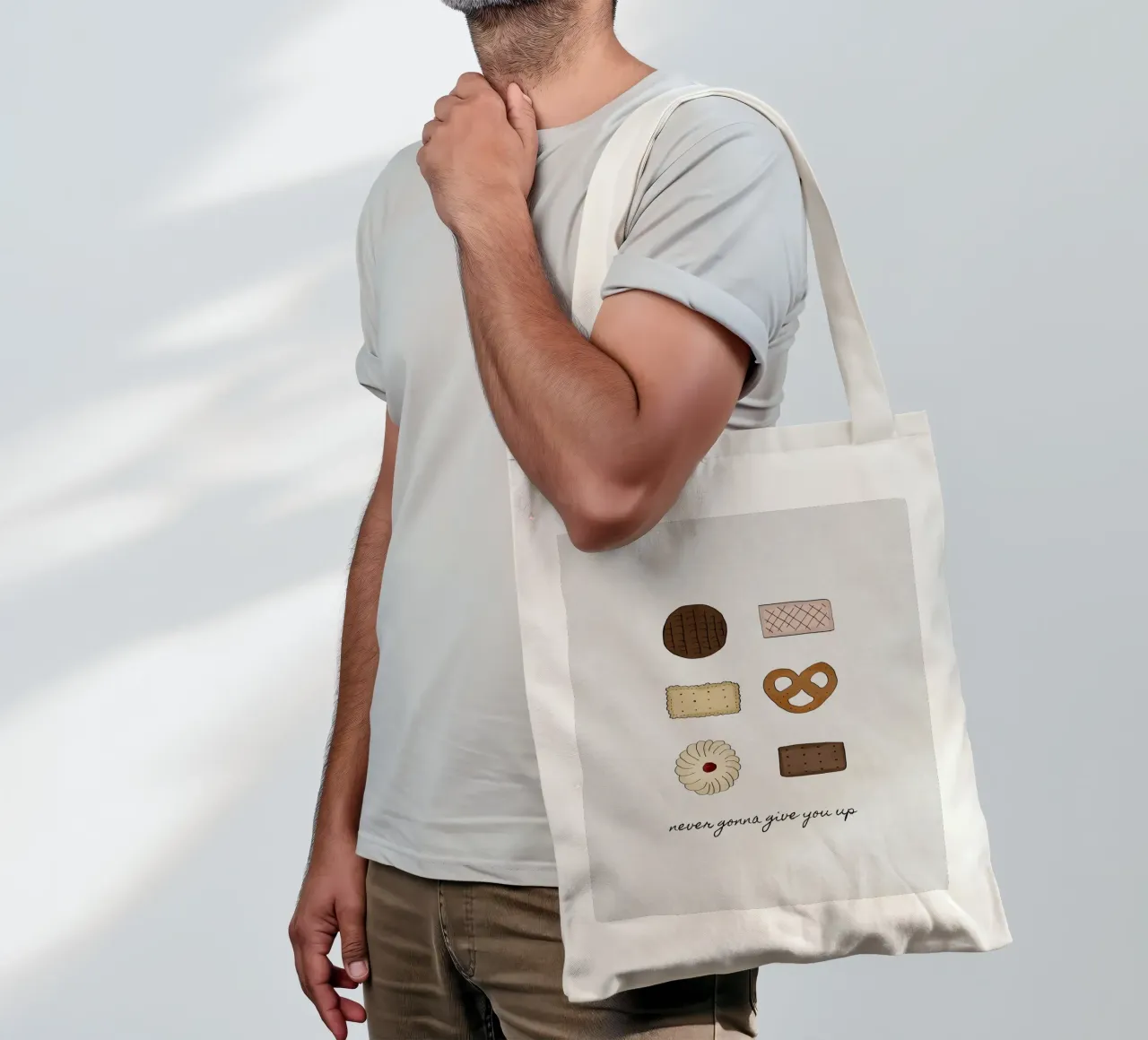 Non ti abbandonerò mai borsa in juta da Orara Studio