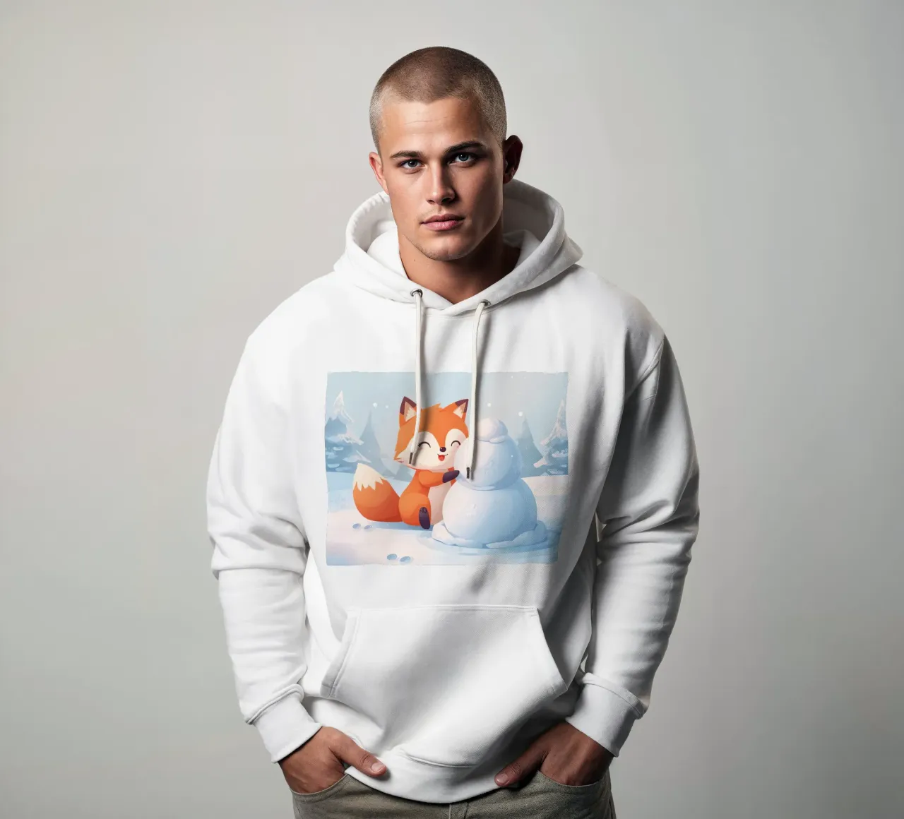 Voxy crea un compagno di neve felpa con cappuccio da Voxy's Adventures