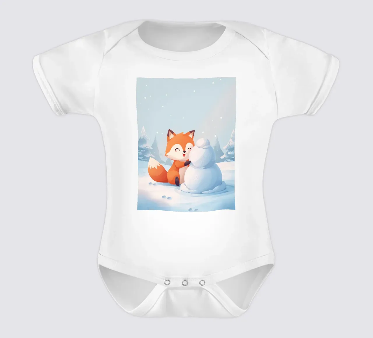 Voxy crea un compagno di neve body neonato maniche corte da Voxy's Adventures