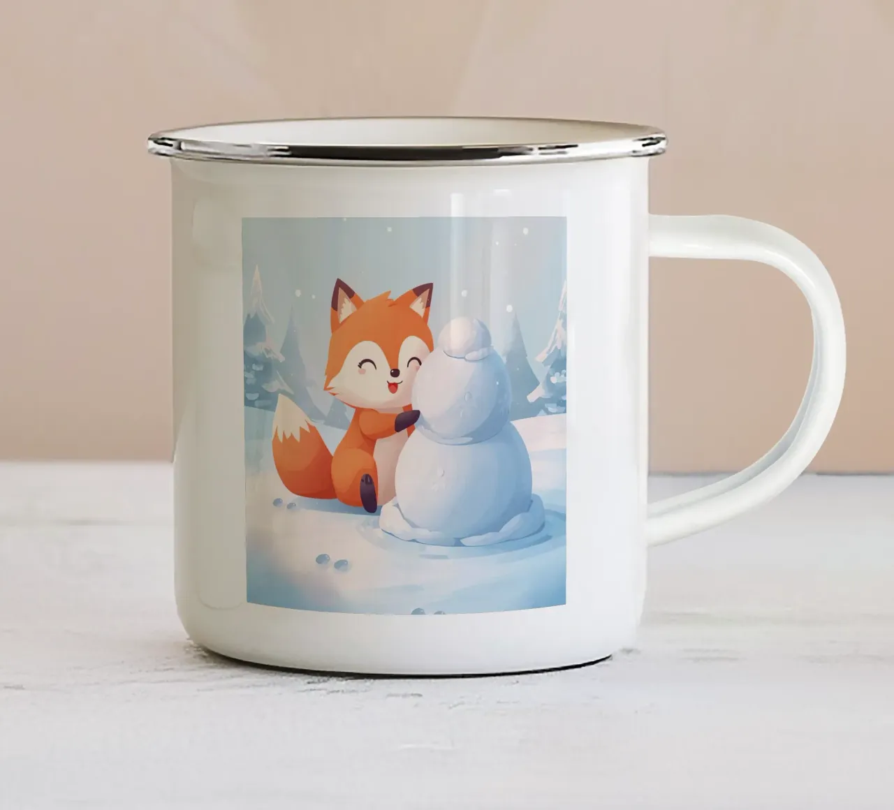 Voxy crea un compagno di neve tazza in smalto da Voxy's Adventures