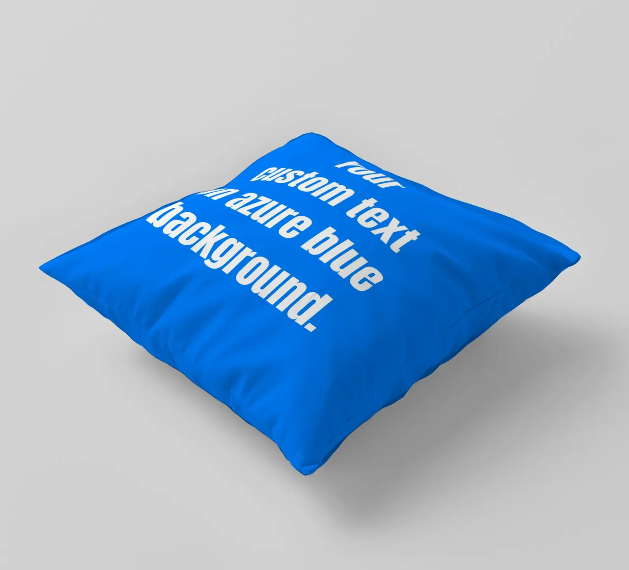 Custom text on azure blue background cuscino da RB-Quotes