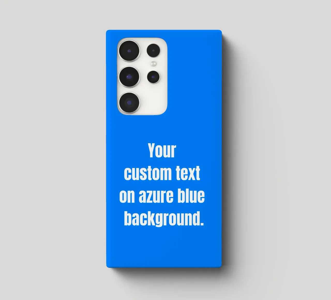 Custom text on azure blue background cover samsung da RB-Quotes