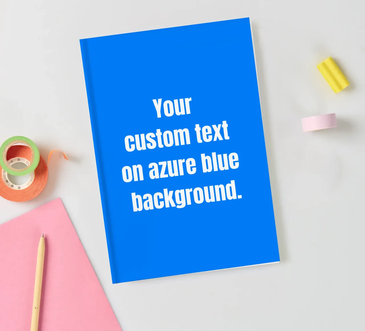 Custom text on azure blue background diario da RB-Quotes