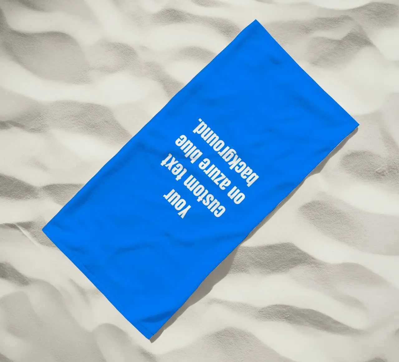 Custom text on azure blue background telo mare da RB-Quotes