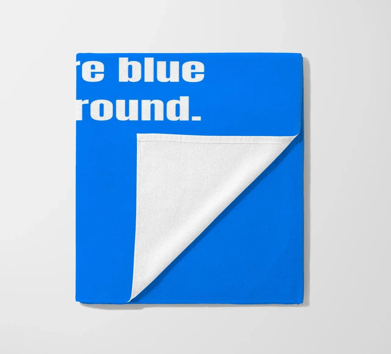 Custom text on azure blue background telo mare da RB-Quotes