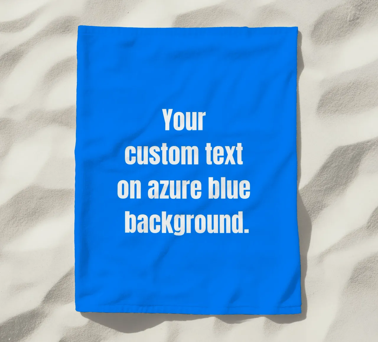 Custom text on azure blue background telo mare da RB-Quotes