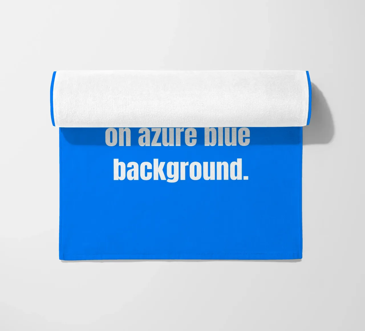 Custom text on azure blue background telo mare da RB-Quotes