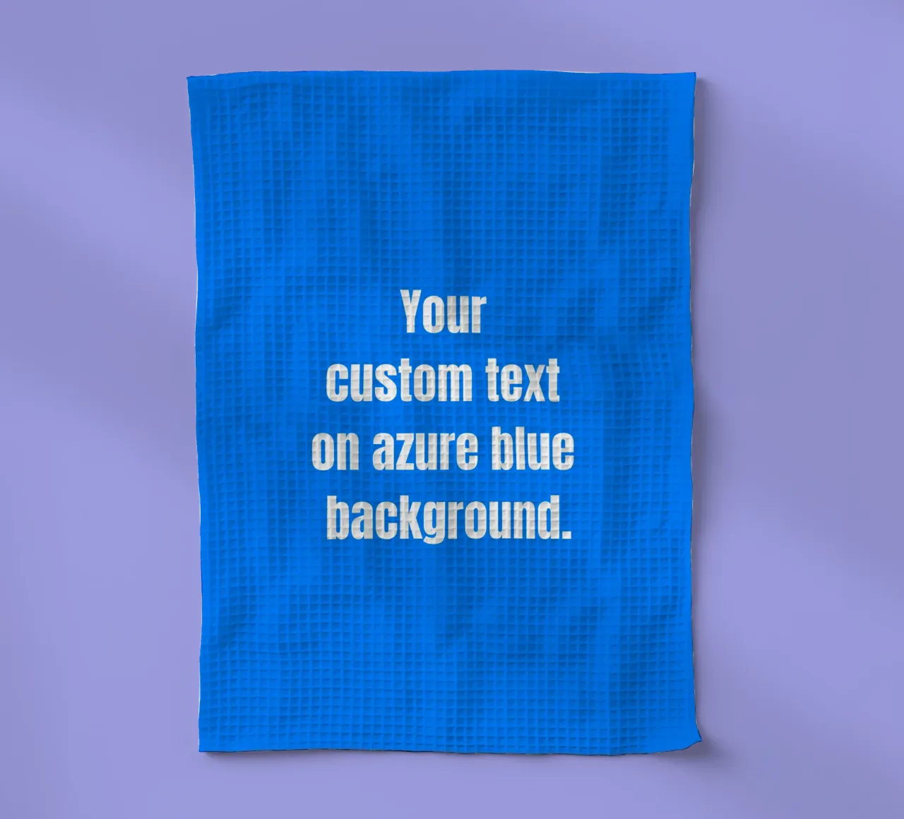 Custom text on azure blue background canovaccio da cucina da RB-Quotes