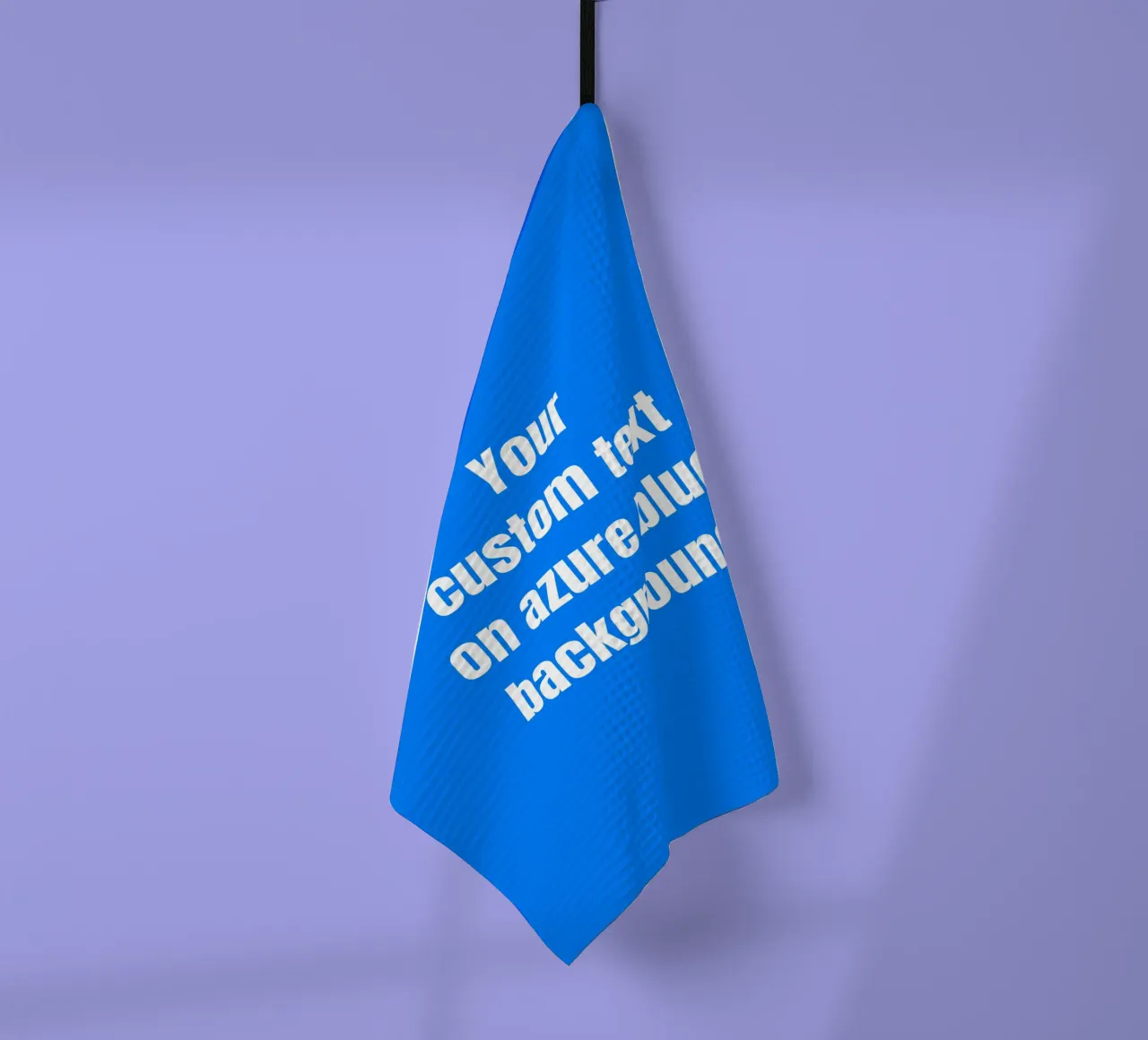 Custom text on azure blue background canovaccio da cucina da RB-Quotes