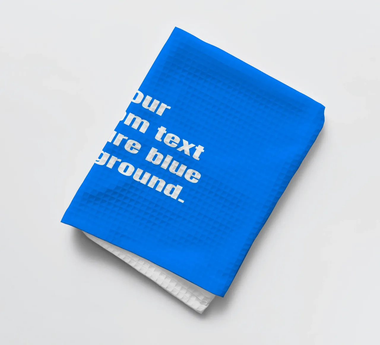 Custom text on azure blue background canovaccio da cucina da RB-Quotes