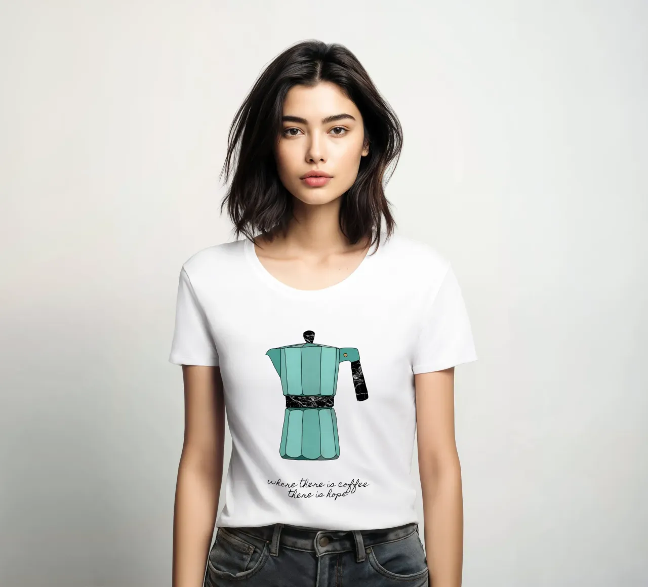 Dove c'è il caffè t-shirt da donna da Orara Studio