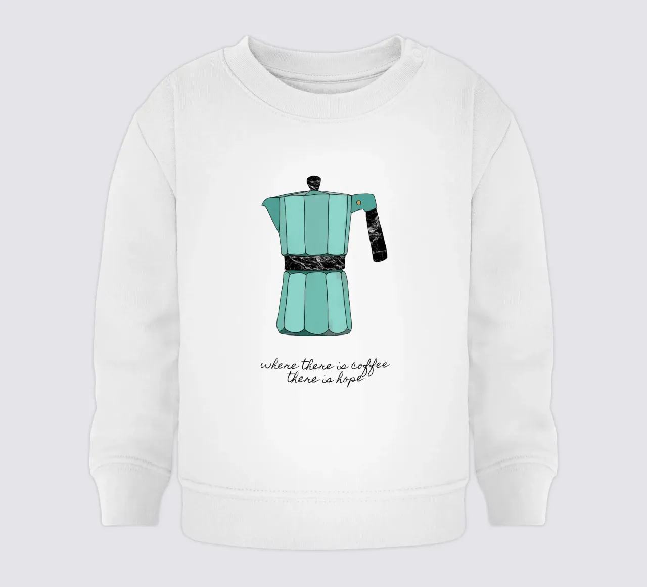 Dove c'è il caffè felpa neonato da Orara Studio