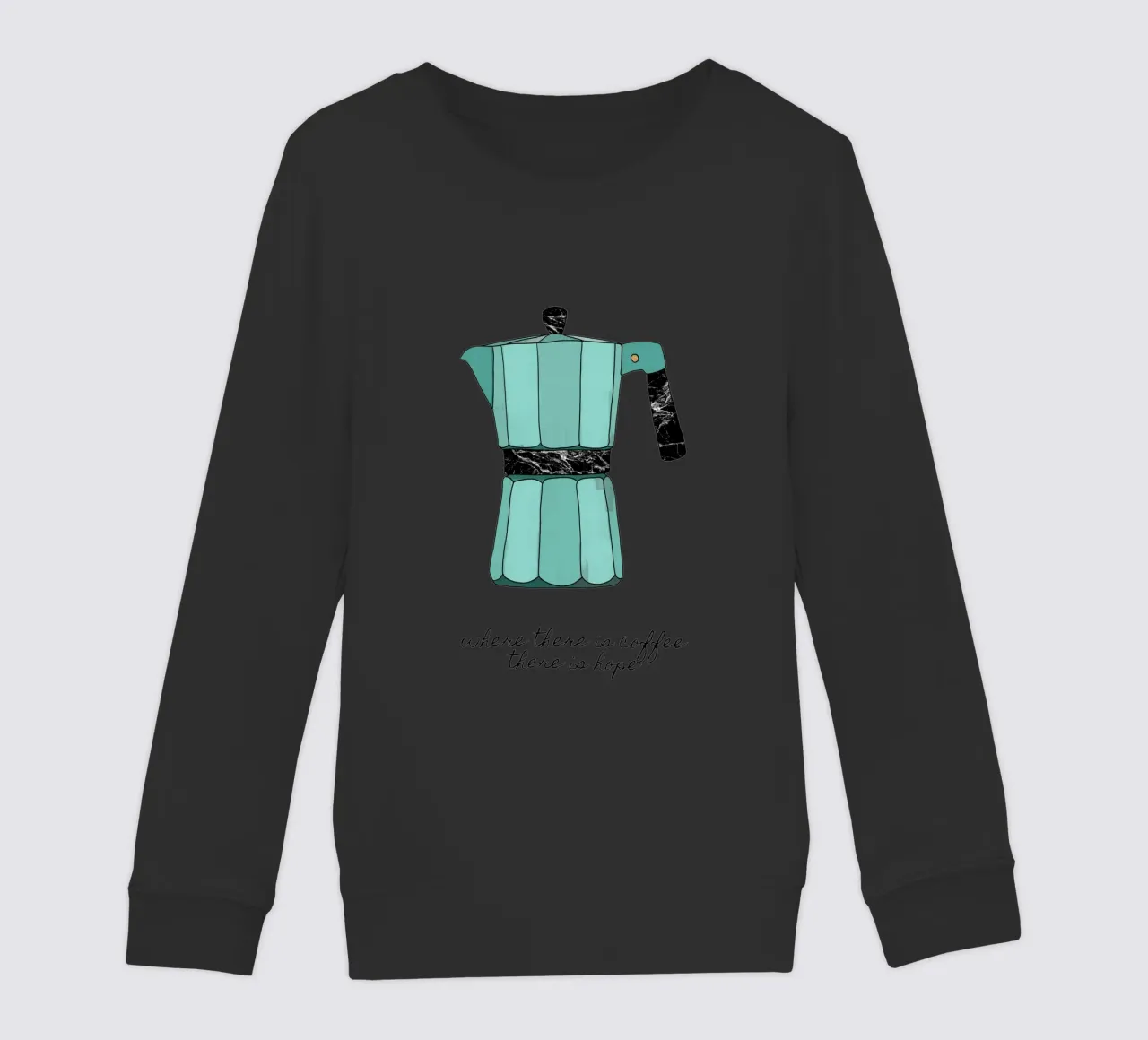 Dove c'è il caffè felpa bambino da Orara Studio