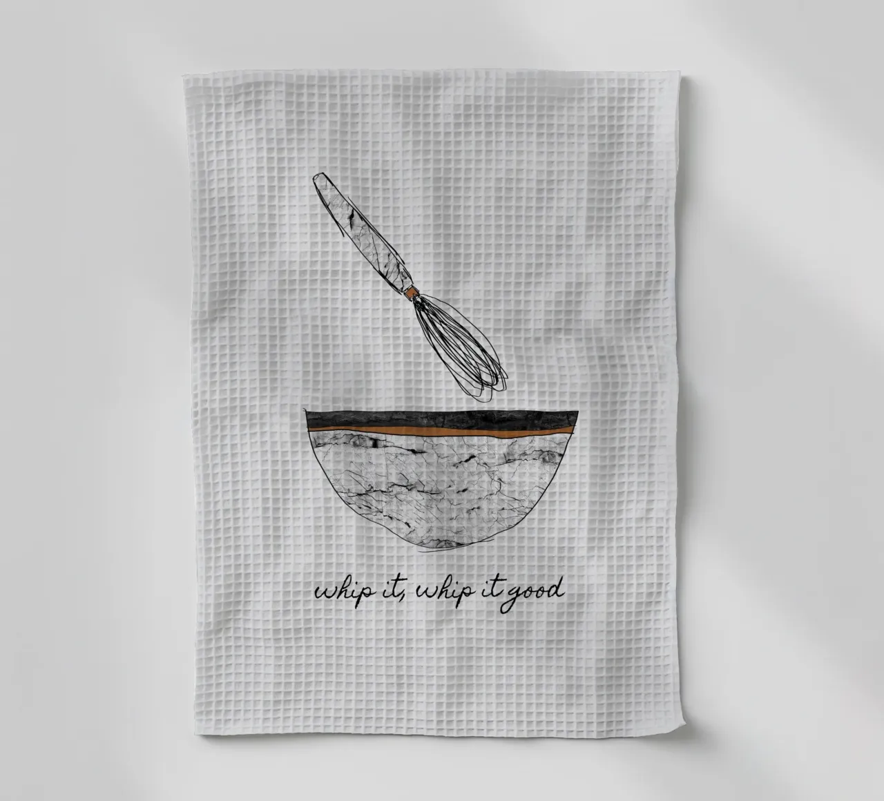 Whip It Good tea towel by Orara Studio
