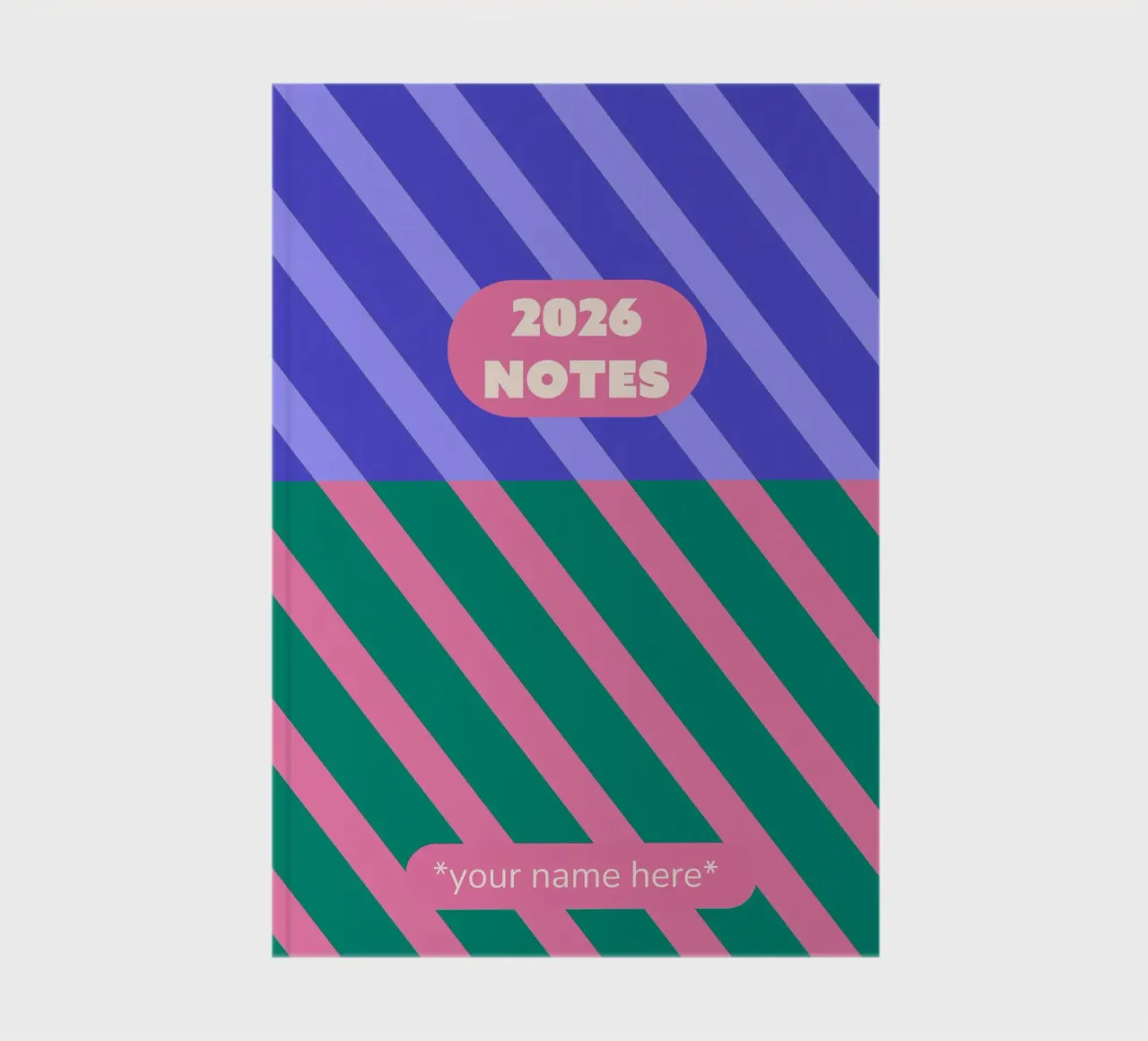 Stripe Pattern Notebook carnet de notes de Sunday Design Studio