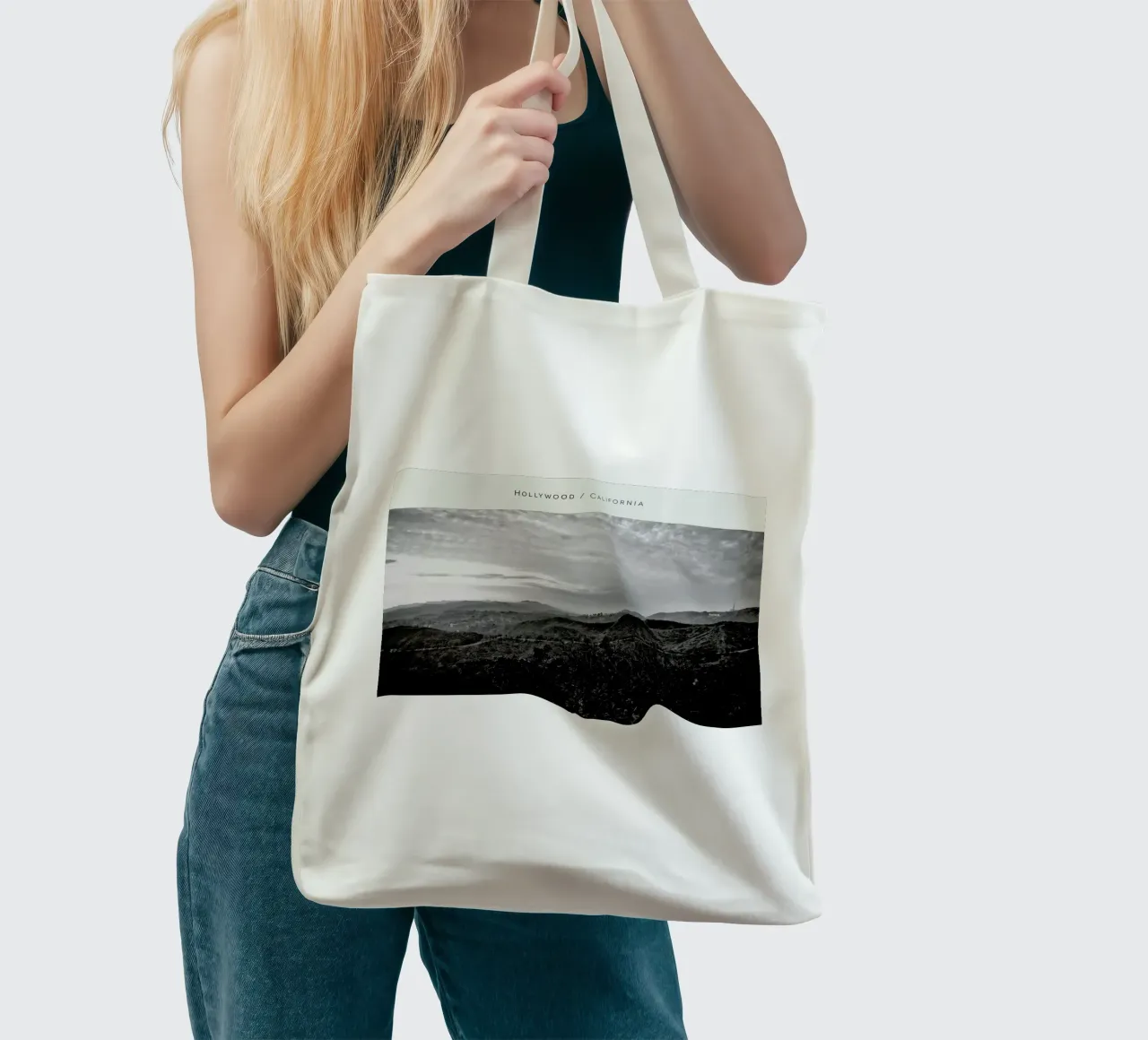 Hollywood B&W borsa in juta da In Full Color