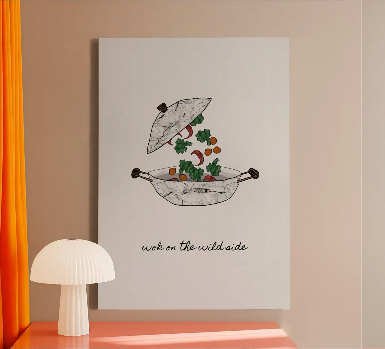 Wok On The Wild Side tela con Cornice a cassetta da Orara Studio
