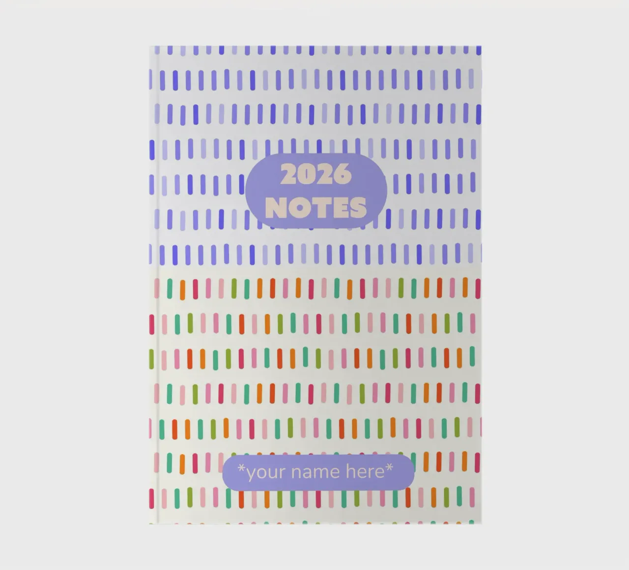 Colourful Lines Notebook diario da Sunday Design Studio