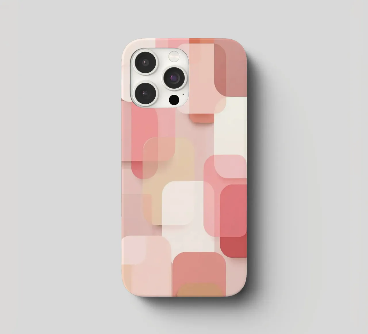 Soft Pink Overlapping Shapes Modern Pattern iphone case by StudioVO