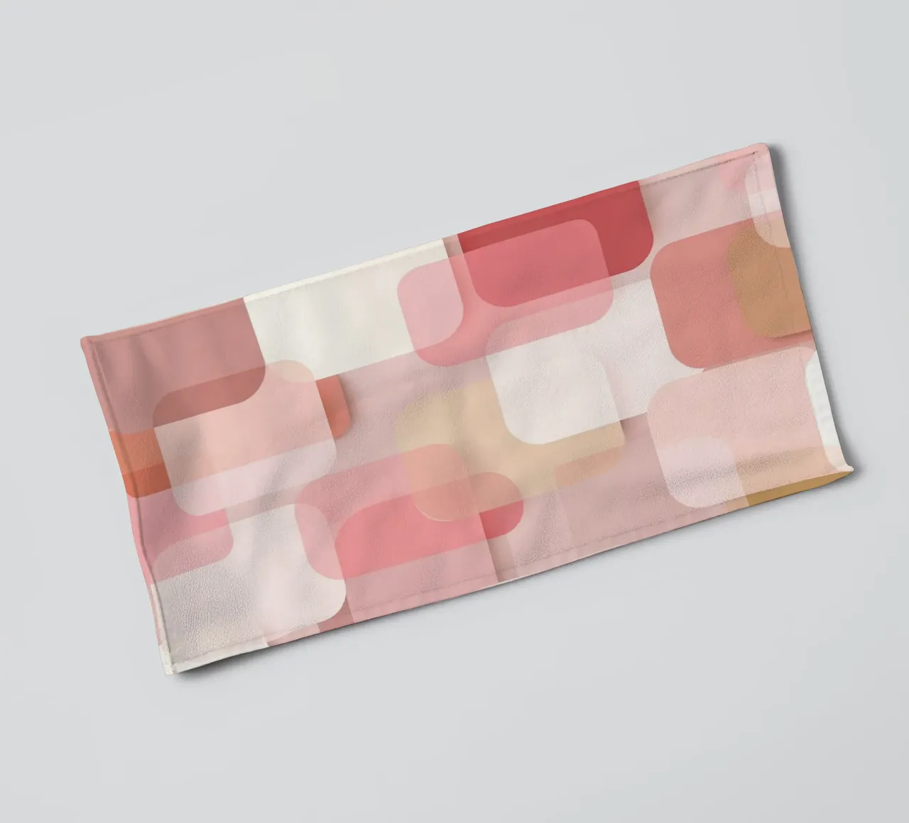 Soft Pink Overlapping Shapes Modern Pattern towel by StudioVO